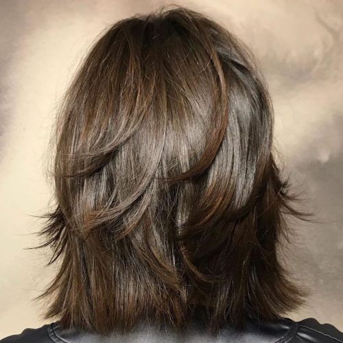 One-Length Haircuts With Feathered Layers (Photo 2 of 20)