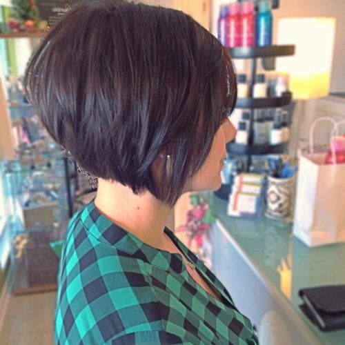 Black Angled Bob Hairstyles With Shaggy Layers (Photo 5 of 20)