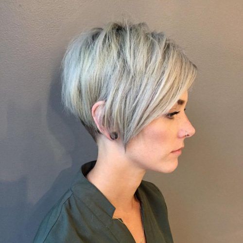 Edgy Ash Blonde Pixie Haircuts (Photo 12 of 20)
