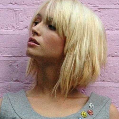 Short Chopped Bob Hairstyles With Straight Bangs (Photo 8 of 20)