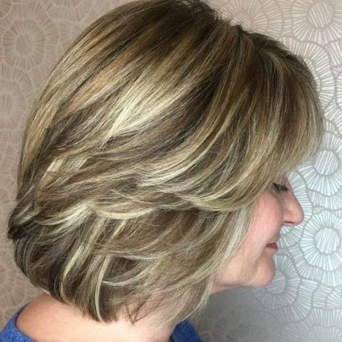 Feathered Golden Brown Bob Hairstyles (Photo 6 of 20)