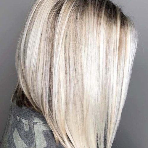 Icy Blonde Inverted Bob Haircuts (Photo 2 of 20)