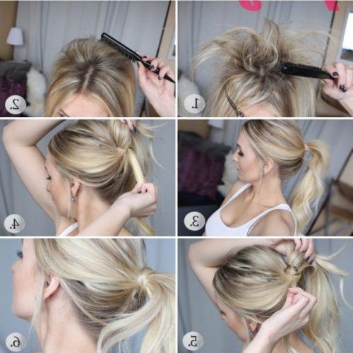 Messy High Ponytail Hairstyles With Teased Top (Photo 6 of 20)