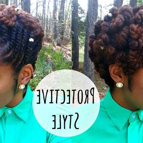 Updo Hairstyles With 2-Strand Braid And Curls (Photo 9 of 20)
