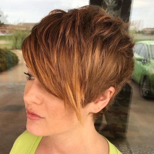 Feathered Pixie Shag Haircuts With Highlights (Photo 2 of 20)