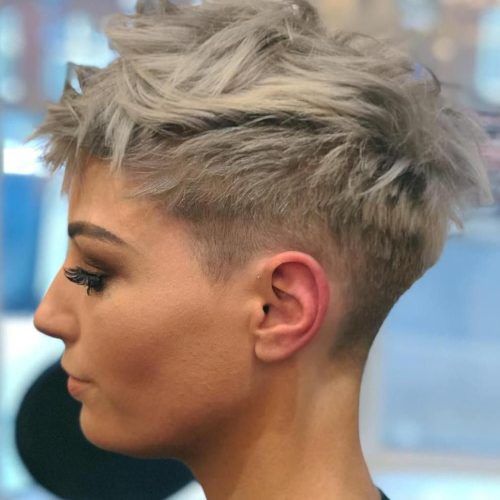 Edgy Ash Blonde Pixie Haircuts (Photo 3 of 20)
