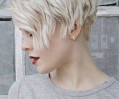 2024 Latest Blonde Pixie Haircuts with Curly Bangs