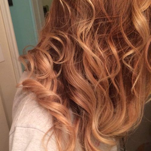 Long Dark Brown Curls Hairstyles With Strawberry Blonde Accents (Photo 19 of 20)