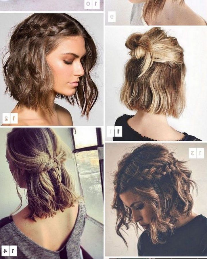 20 Collection of Cute Bob Hairstyles with Bun