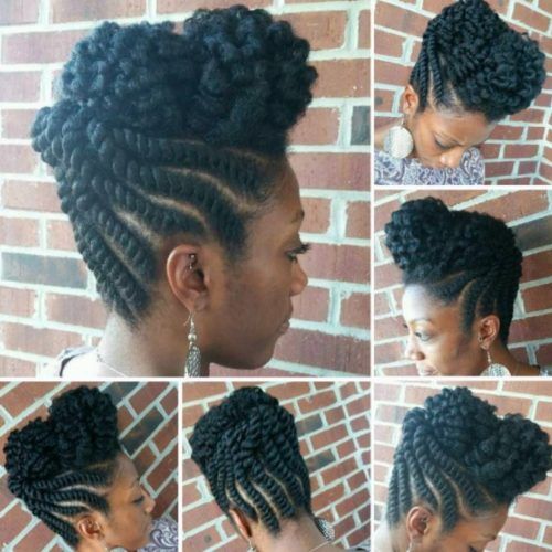 Flat Twist Updo Hairstyles On Natural Hair (Photo 4 of 15)