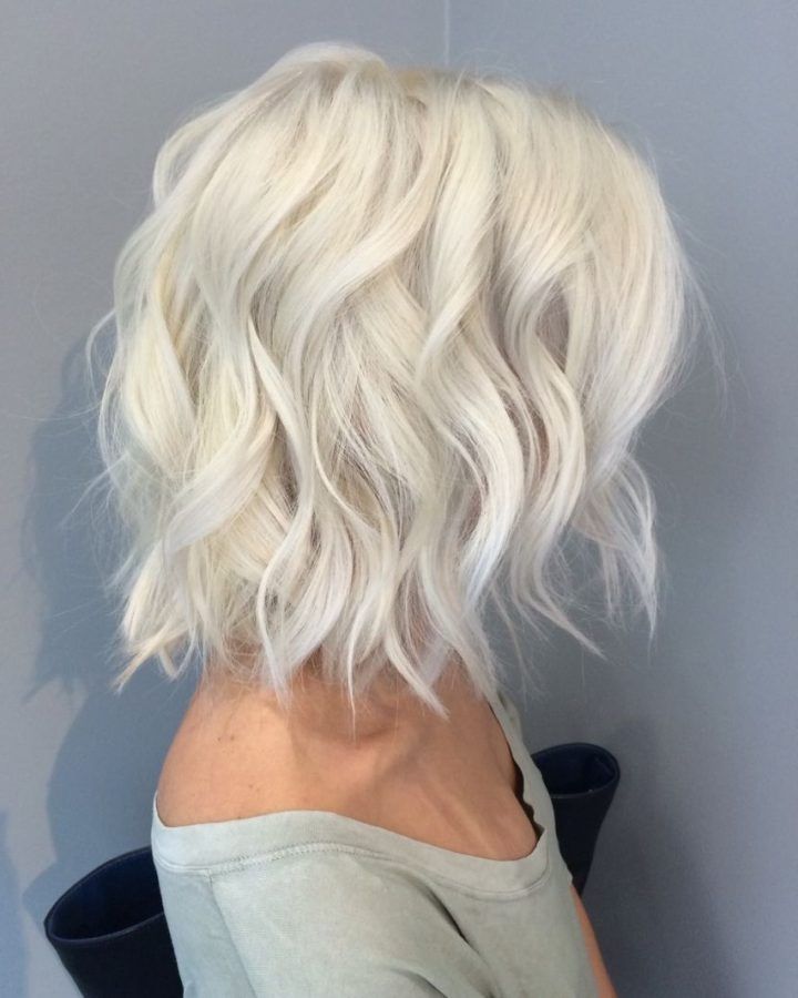 Long Blonde Bob Hairstyles in Silver White