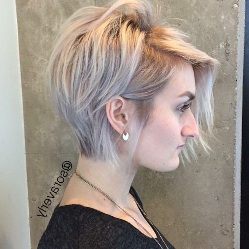 Sunny Blonde Finely Chopped Pixie Haircuts (Photo 7 of 20)