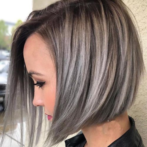 Silver Balayage Bob Haircuts With Swoopy Layers (Photo 7 of 20)