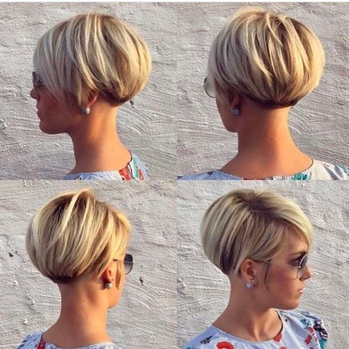 Two-Tone Stacked Pixie Bob Haircuts (Photo 5 of 20)