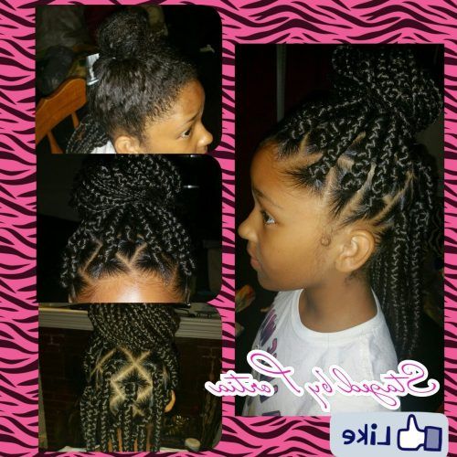Bold Triangle Parted Box Braids (Photo 6 of 15)