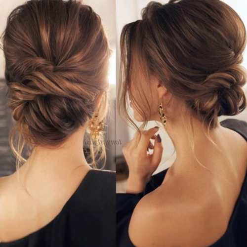 Twisted Low Bun Hairstyles For Wedding (Photo 2 of 20)