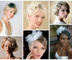 15 Best Wedding Hairstyles for Short Hair with Birdcage Veil