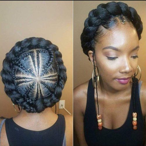 Simple Center-Part Fulani Braids With A Forehead Bead (Photo 14 of 15)