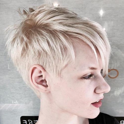Disconnected Blonde Balayage Pixie Hairstyles (Photo 11 of 20)