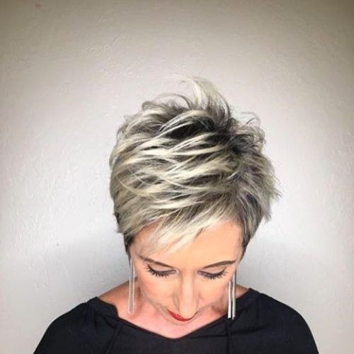 Disconnected Blonde Balayage Pixie Haircuts (Photo 4 of 15)