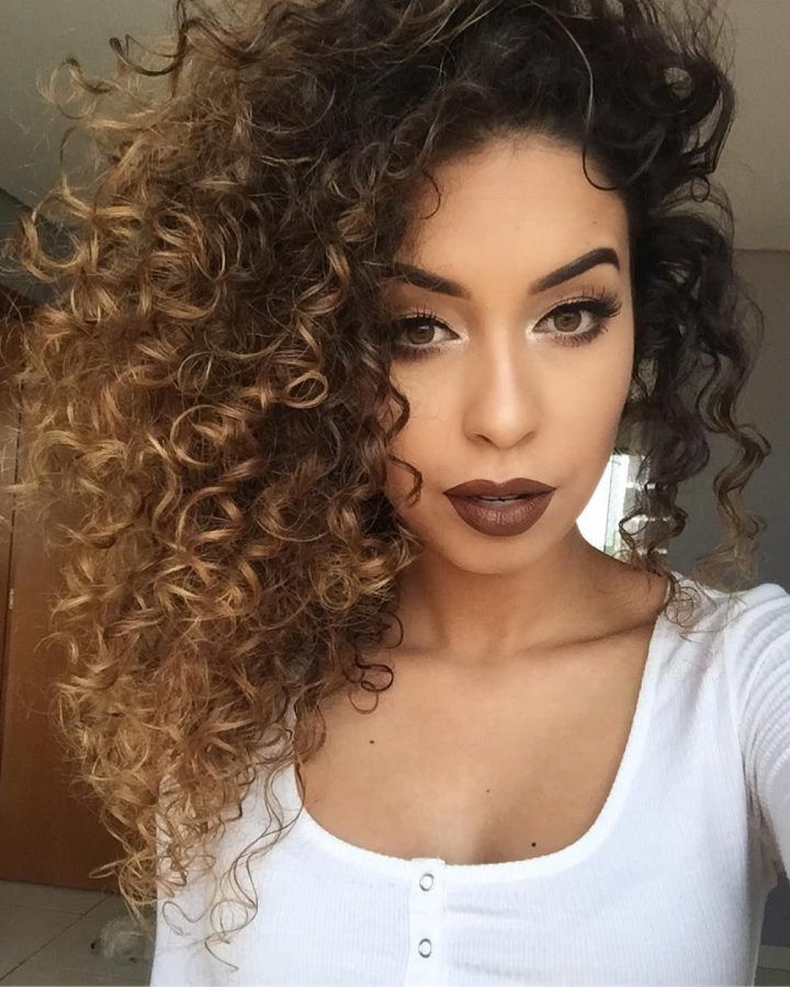 Brown to Blonde Ombre Curls Hairstyles