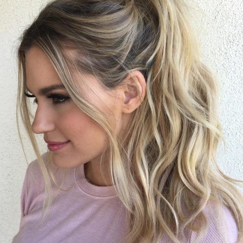 Messy Pony Hairstyles For Medium Hair With Bangs (Photo 10 of 20)