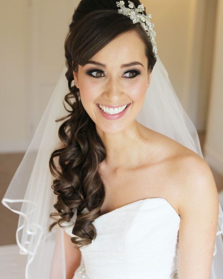 15 Best Collection of Half Up Half Down with Veil Wedding Hairstyles