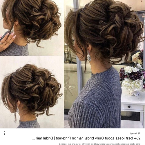 Formal Curly Updos With Bangs For Wedding (Photo 5 of 20)