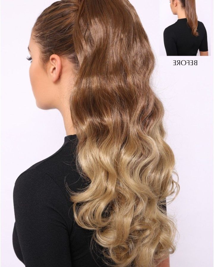 20 Collection of Ombre Curly Ponytail Hairstyles
