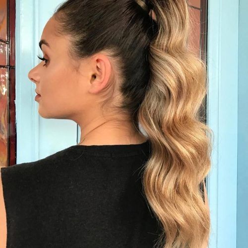 Ponytail Hairstyles With Wild Wavy Ombre (Photo 13 of 20)