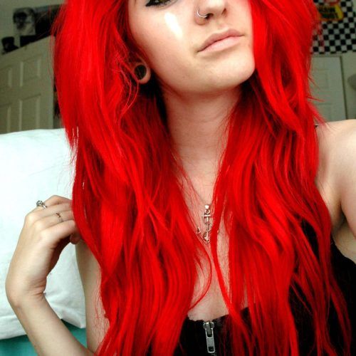 Bright Red Medium Hairstyles (Photo 11 of 20)