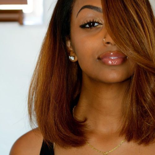 Medium Hairstyles With Color For Black Women (Photo 1 of 20)