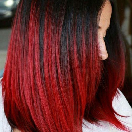 Red And Black Medium Hairstyles (Photo 9 of 20)