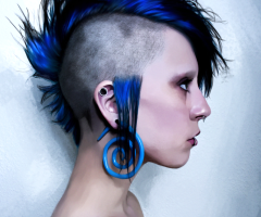 20 Ideas of Textured Blue Mohawk Hairstyles