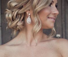 20 Photos Curled Side Updo Hairstyles with Hair Jewelry