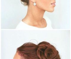 20 Best Collection of Large Curly Bun Bridal Hairstyles with Beaded Clip
