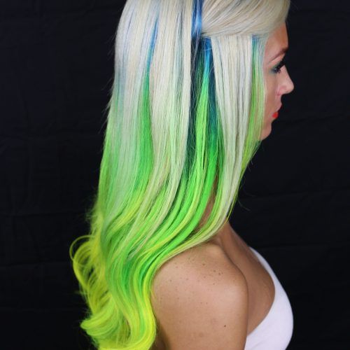 Blonde Hairstyles With Green Highlights (Photo 13 of 20)