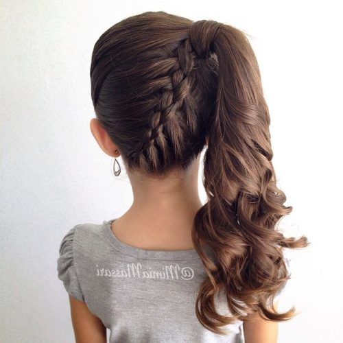 French Braid Ponytail Hairstyles With Curls (Photo 7 of 20)