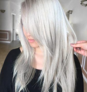 Silver Blonde Straight Hairstyles