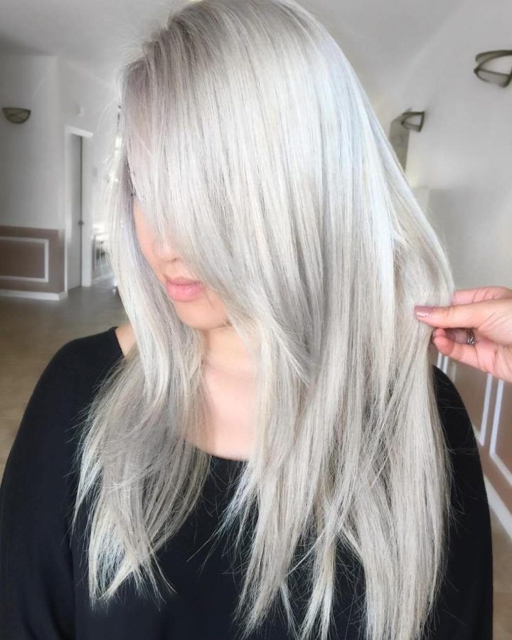 Silver Blonde Straight Hairstyles