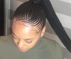20 Best Collection of Cornrow Braids Hairstyles with Ponytail