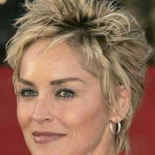 Sharon Stone Pixie Haircuts (Photo 8 of 20)