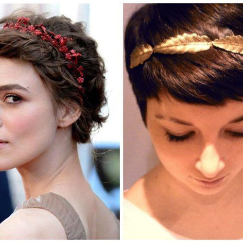 Short Wedding Hairstyles With A Swanky Headband (Photo 17 of 20)