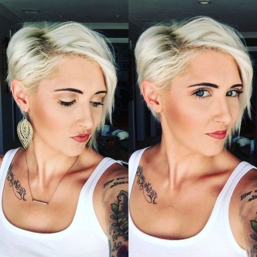 Ashy Blonde Pixie Hairstyles With A Messy Touch (Photo 15 of 20)
