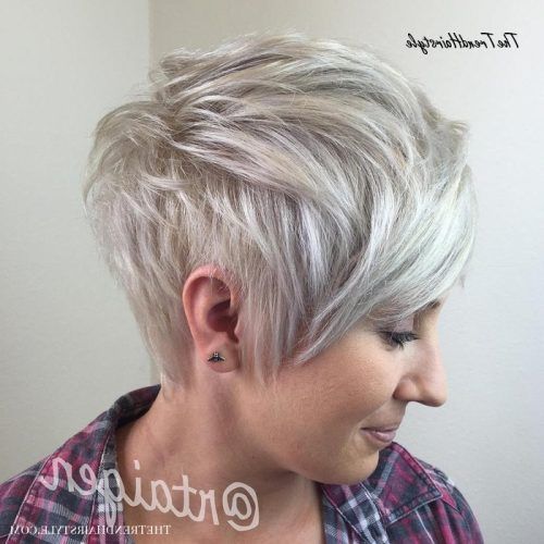 Platinum Blonde Pixie Hairstyles With Long Bangs (Photo 13 of 20)