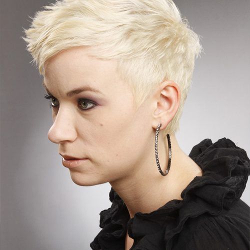 Platinum Blonde Pixie Hairstyles With Long Bangs (Photo 17 of 20)