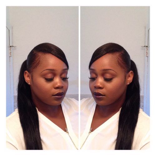 Side-Pony Hairstyles With Swooping Bangs (Photo 1 of 20)