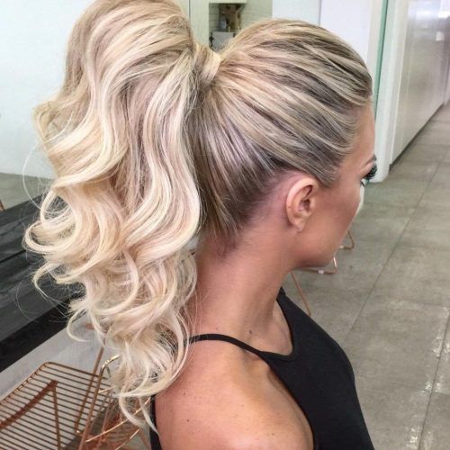 Simple Blonde Pony Hairstyles With A Bouffant (Photo 7 of 20)