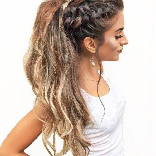 Long Ponytails With Side Braid (Photo 7 of 20)