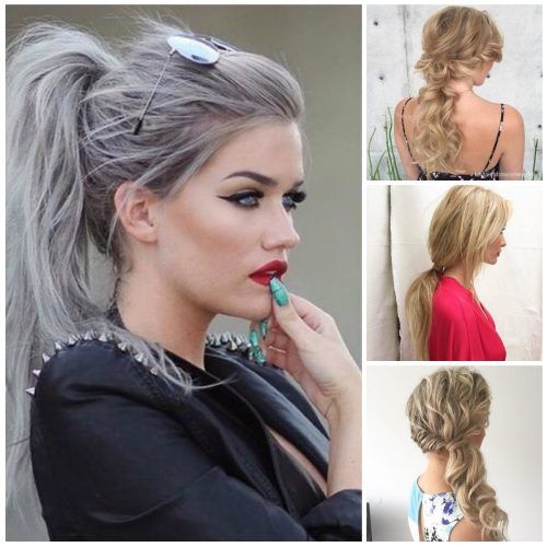 Messy Pony Hairstyles For Medium Hair With Bangs (Photo 16 of 20)